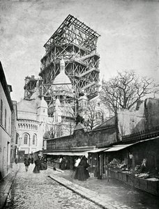 La construction du Sacré-Cœur à Montmartre, vers 1885-90 - French Photographer